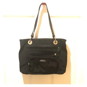 Tyler Rodan Bag, Black with Polka Dots Inside